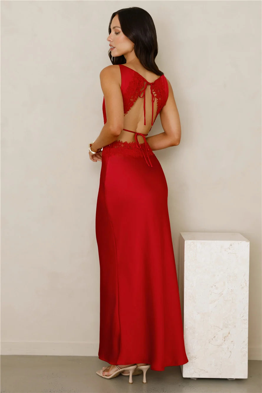 Satin Embrace Maxi Dress Sage