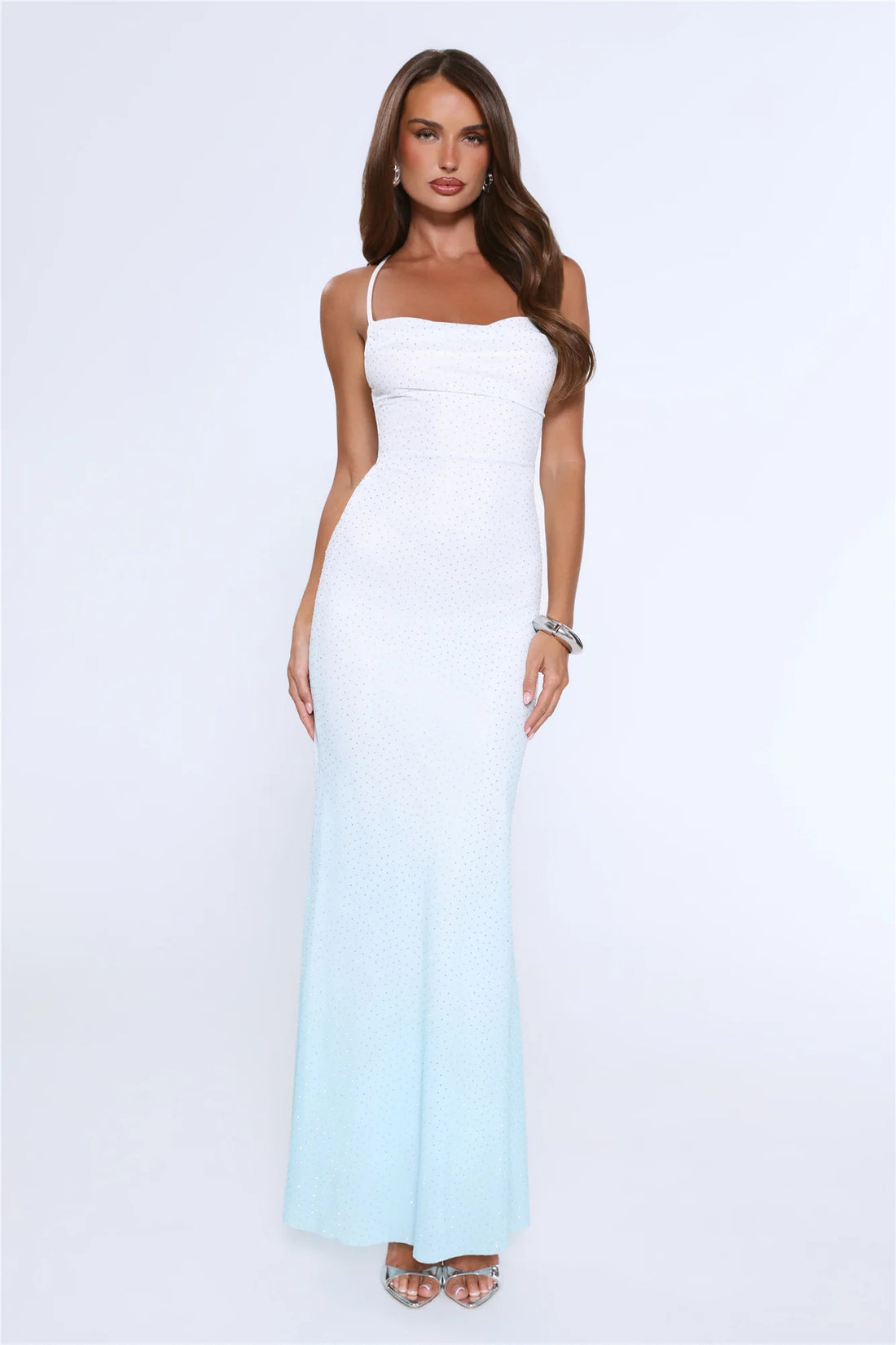 Glow From Moons Maxi Dress Blue