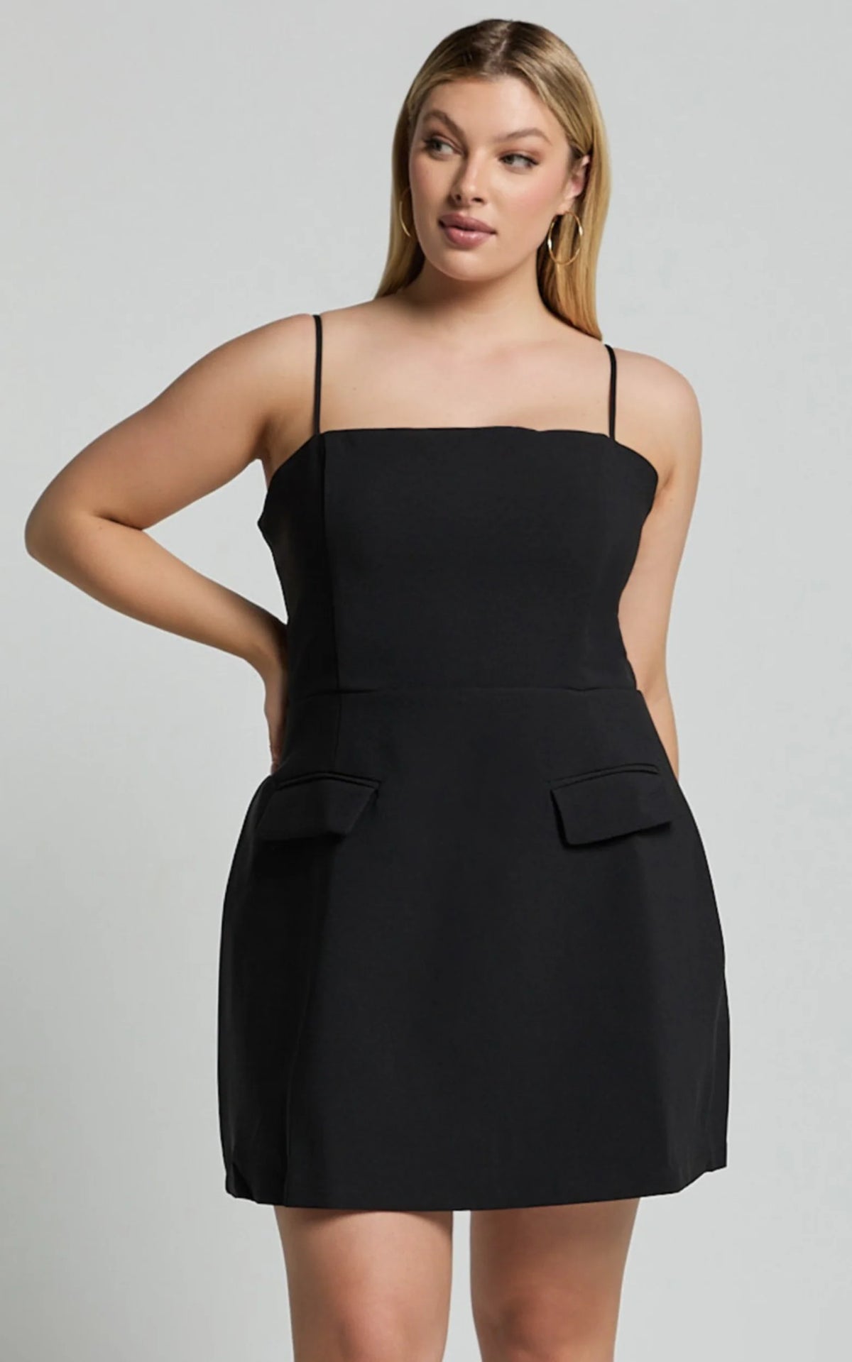 Katia Mini Dress - Strappy Corset A Line Dress in White