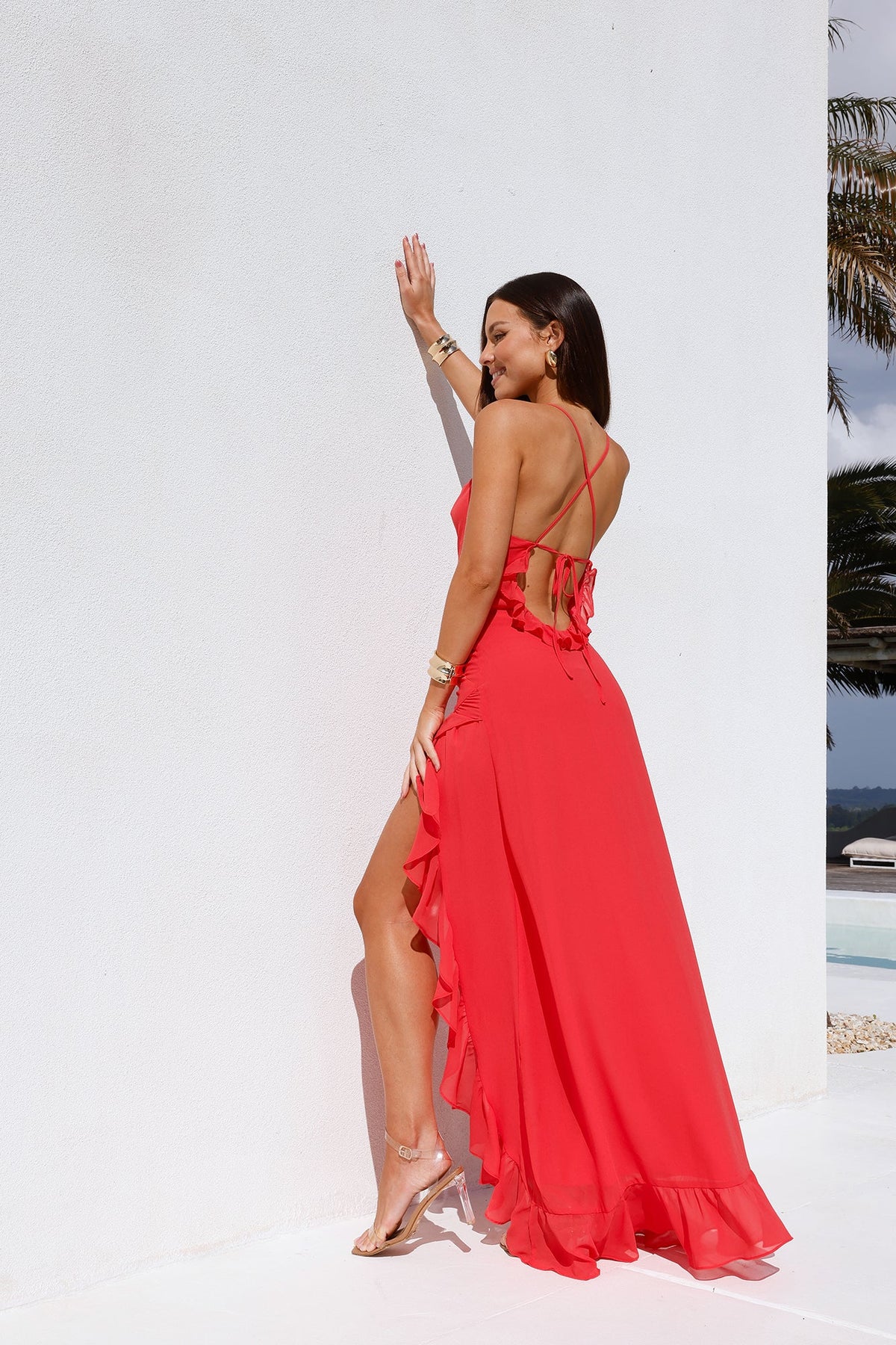 Riviera Sunset Maxi Dress Rose