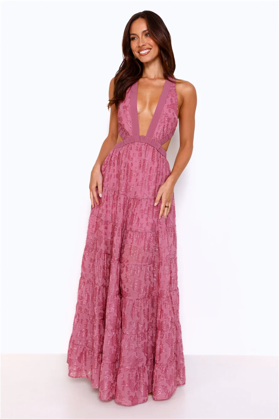Crystal Cove Maxi Dress Black