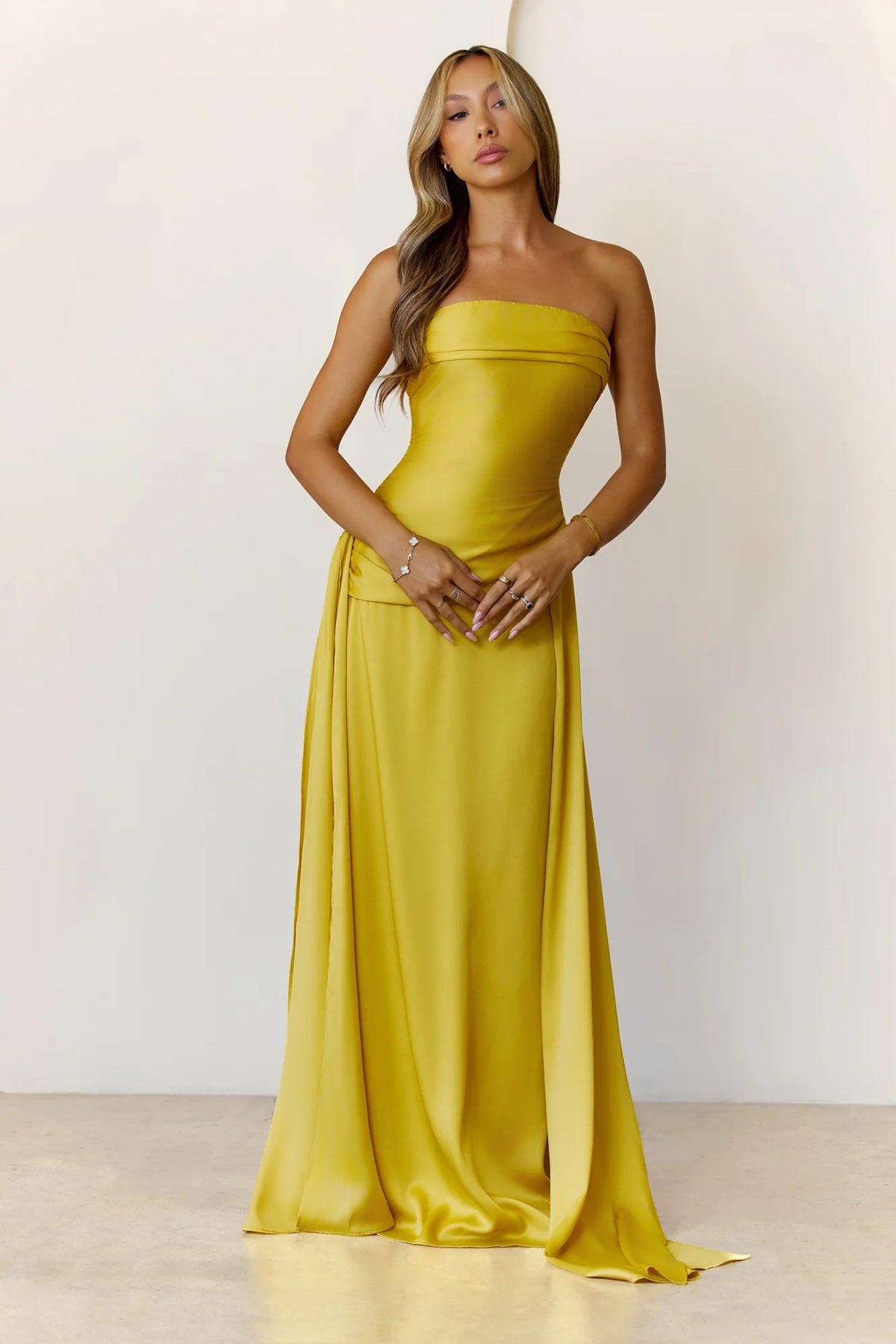 Sugar Cubes Strapless Maxi Dress Wine