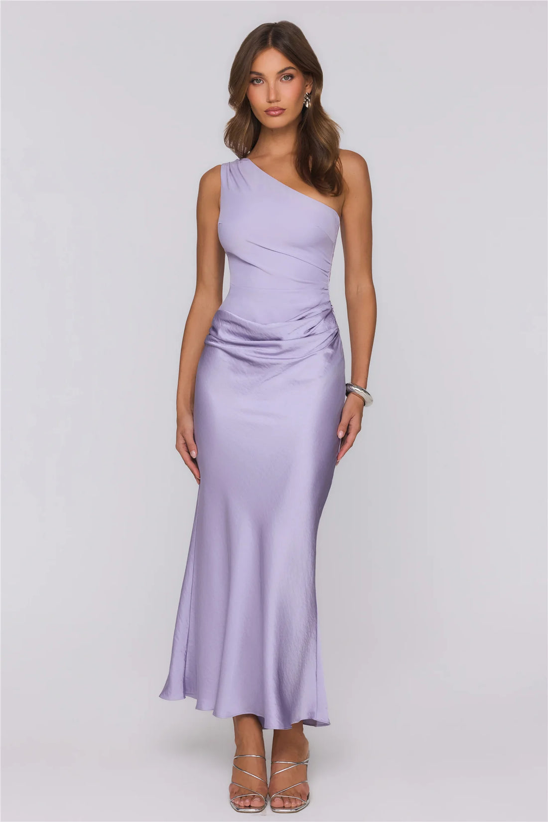 Starlit Darling Satin Maxi Dress Lilac