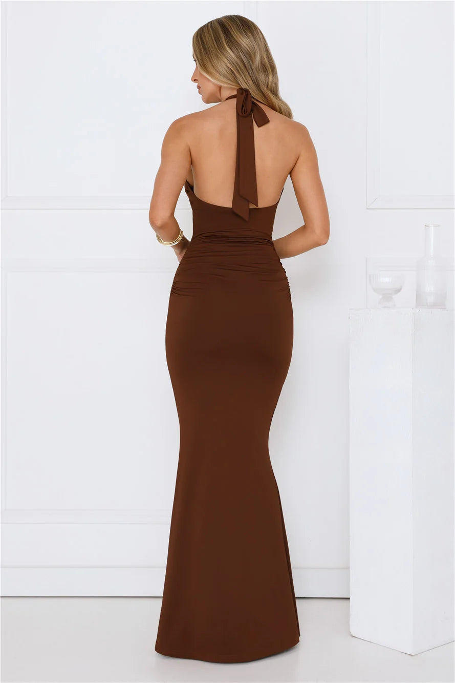Iconic Dream Halter Maxi Dress Pink