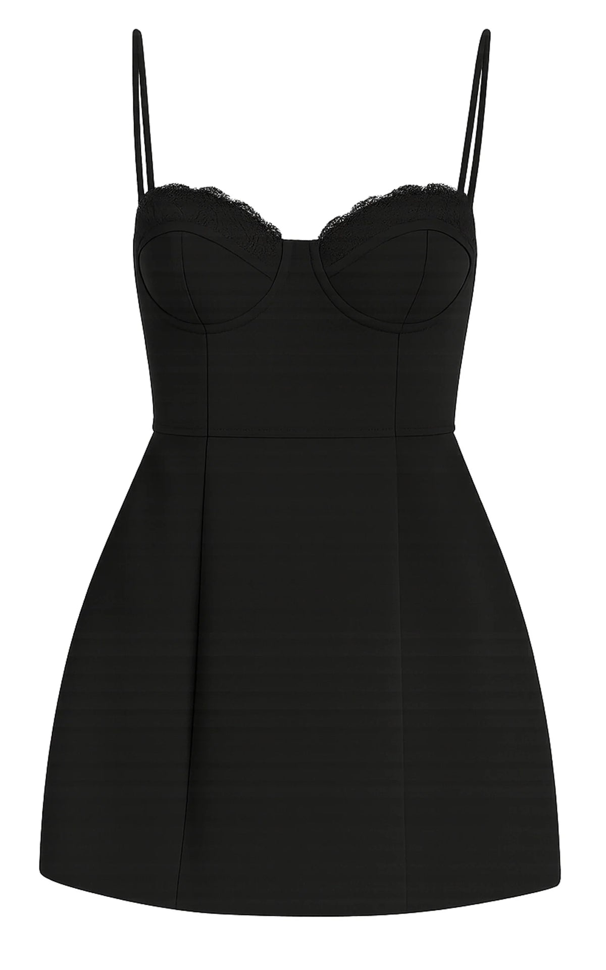 Benson Mini Dress - Sweetheart Fit And Flare Tulip Dress in Off White