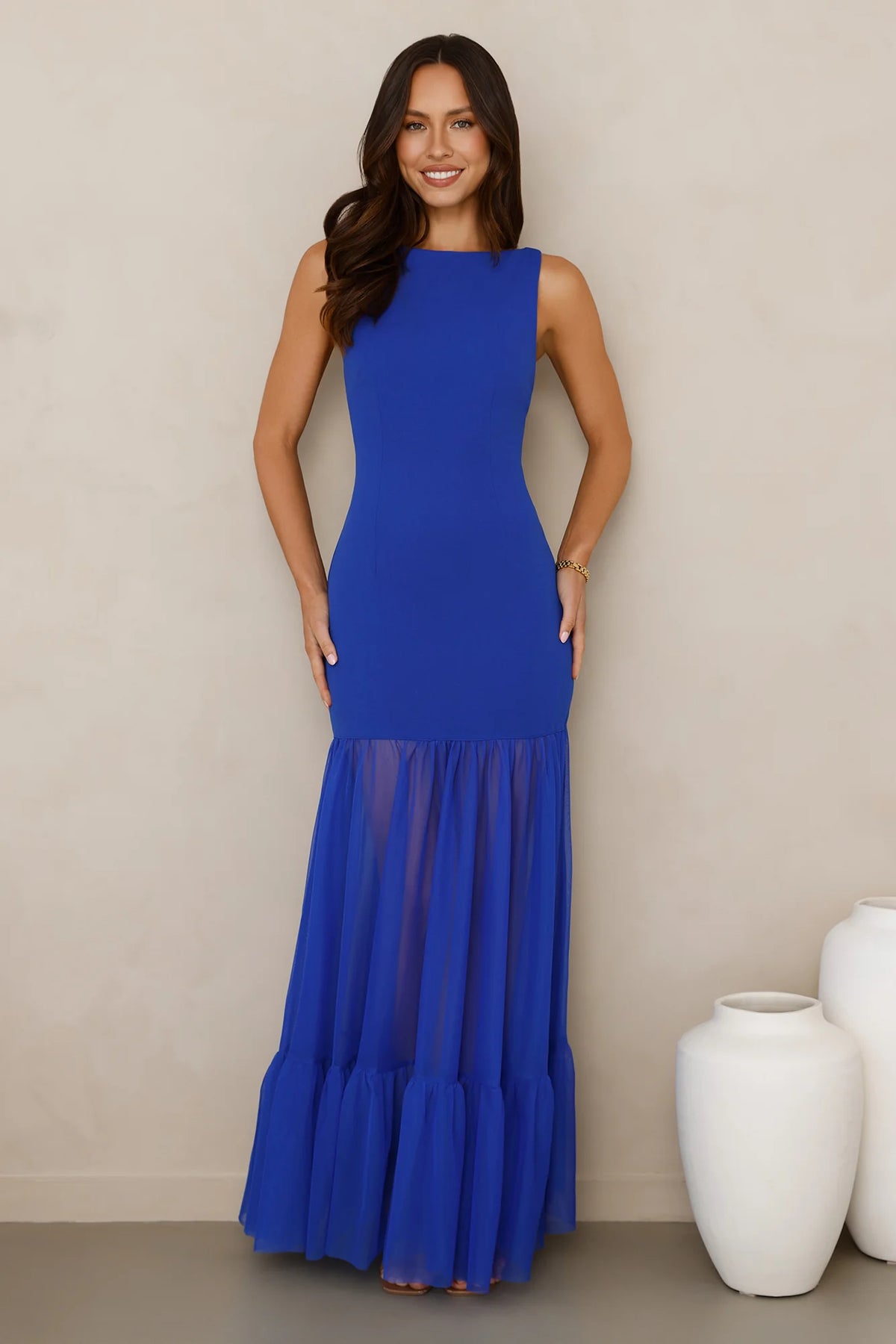 Chic Whispers Maxi Dress Burgundy