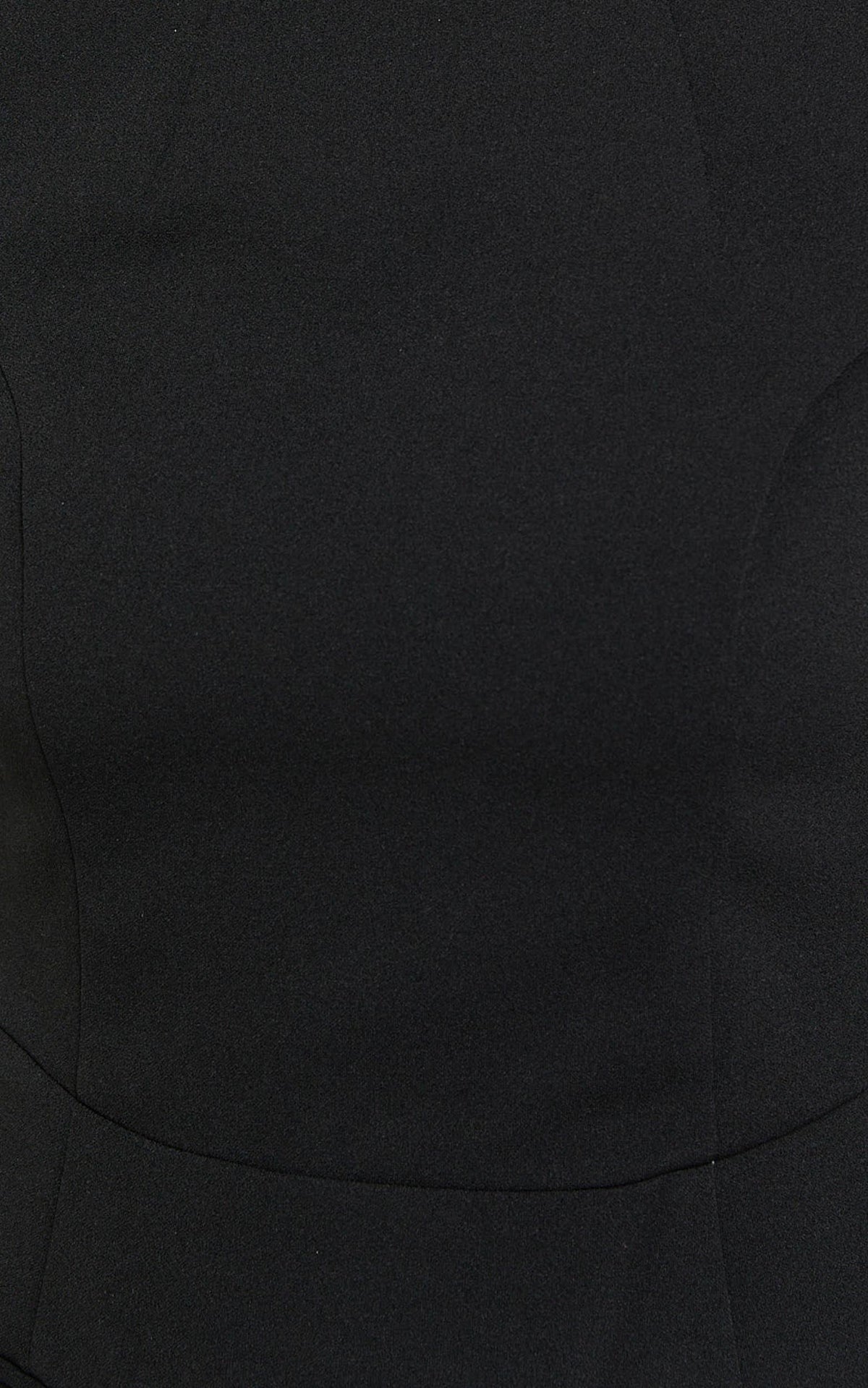 Carlson Mini Dress - High Neck Sleeve Cocoon Skirt Dress in Black