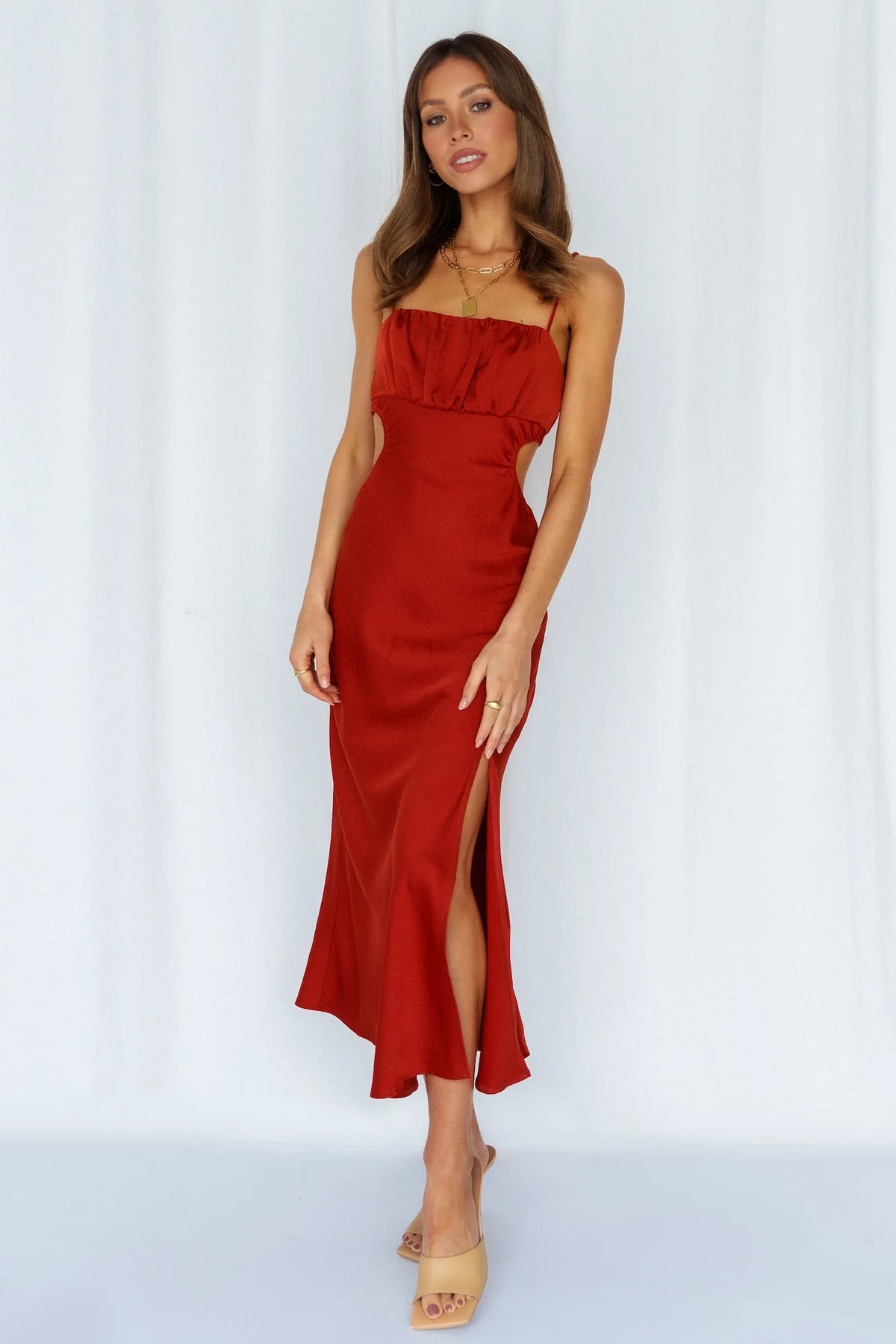 Daytime Affair Midi Dress Pink