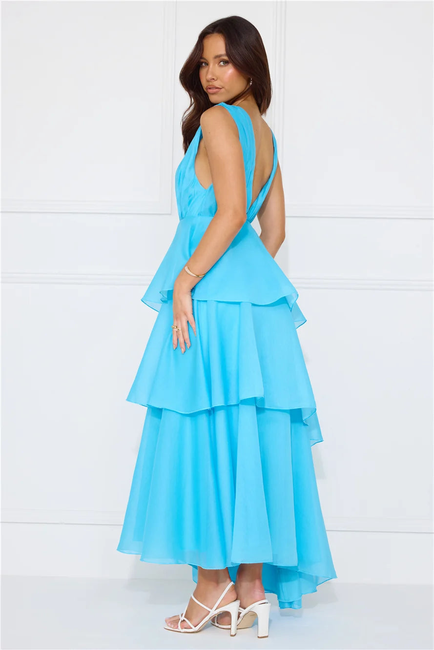 Fashion Zone Maxi Dress Aqua