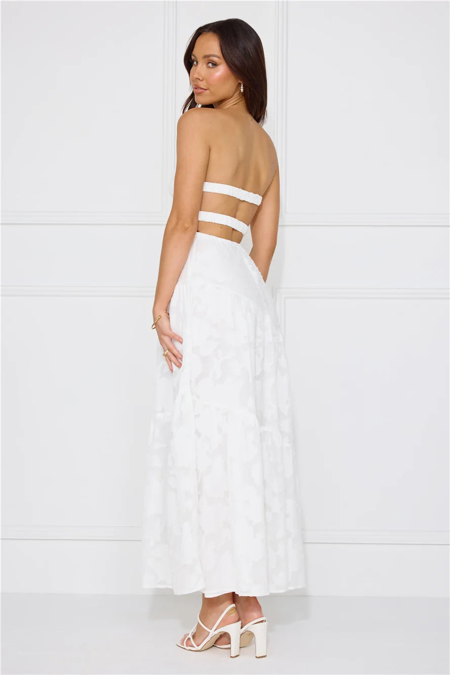 My Best Strapless Maxi Dress Blue