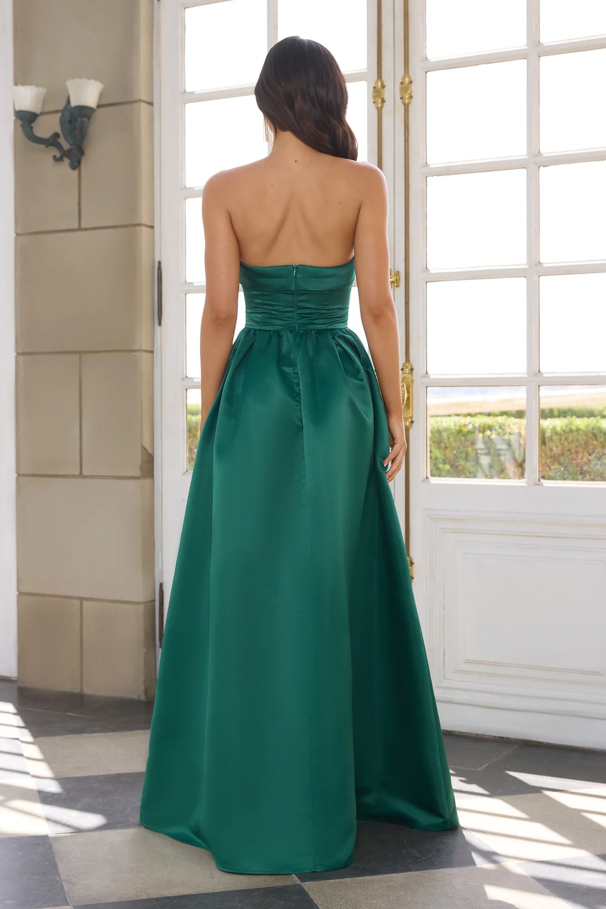 Elegance In Motion Strapless Maxi Dress Rose