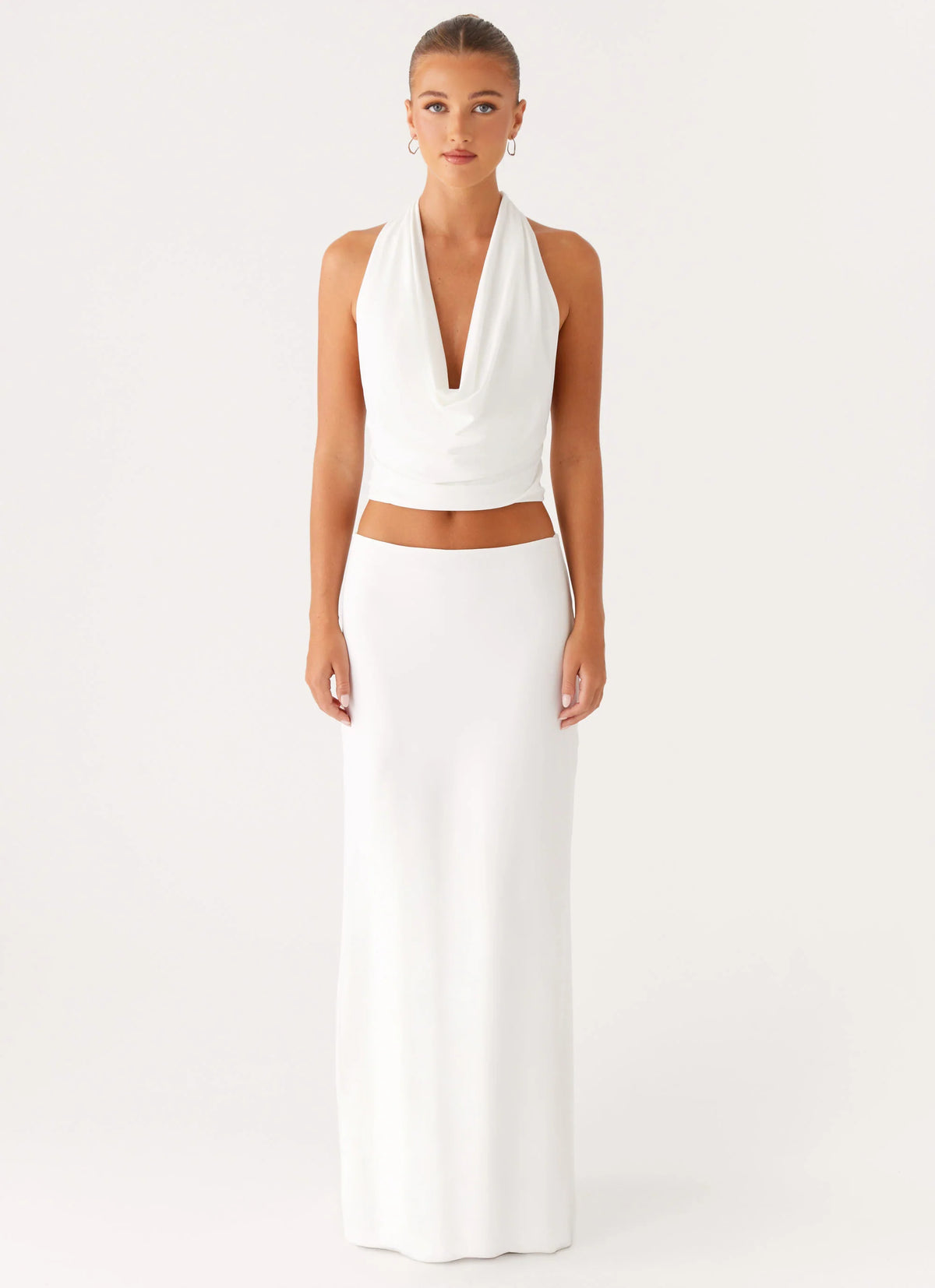 Ashi Cowl Top - White