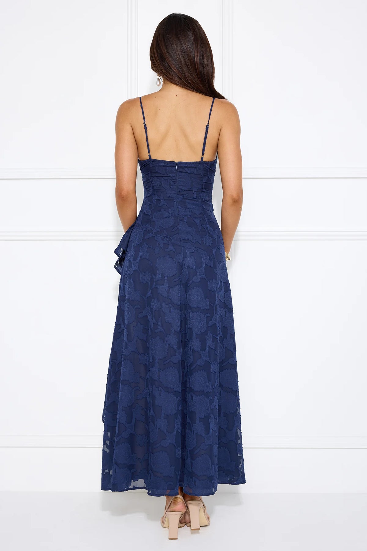 Sapphire Cascade Midi Dress Sage