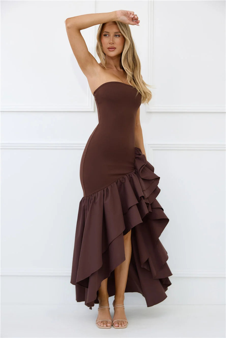 Extravagant Events Strapless Maxi Dress Pink