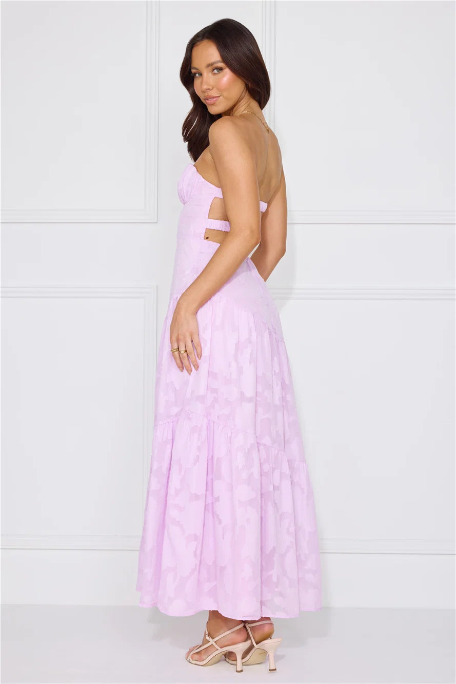My Best Strapless Maxi Dress Blue