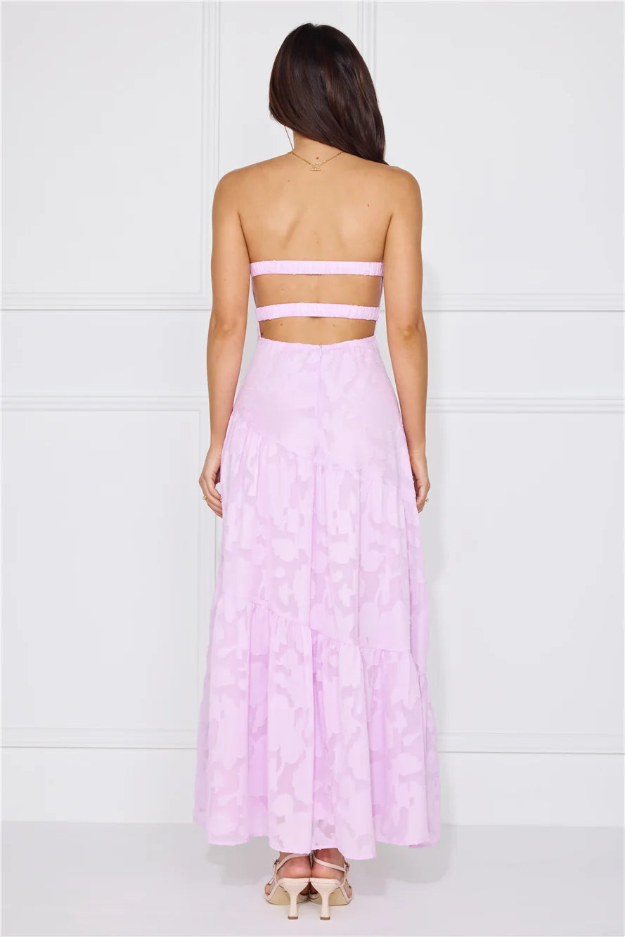 My Best Strapless Maxi Dress Blue