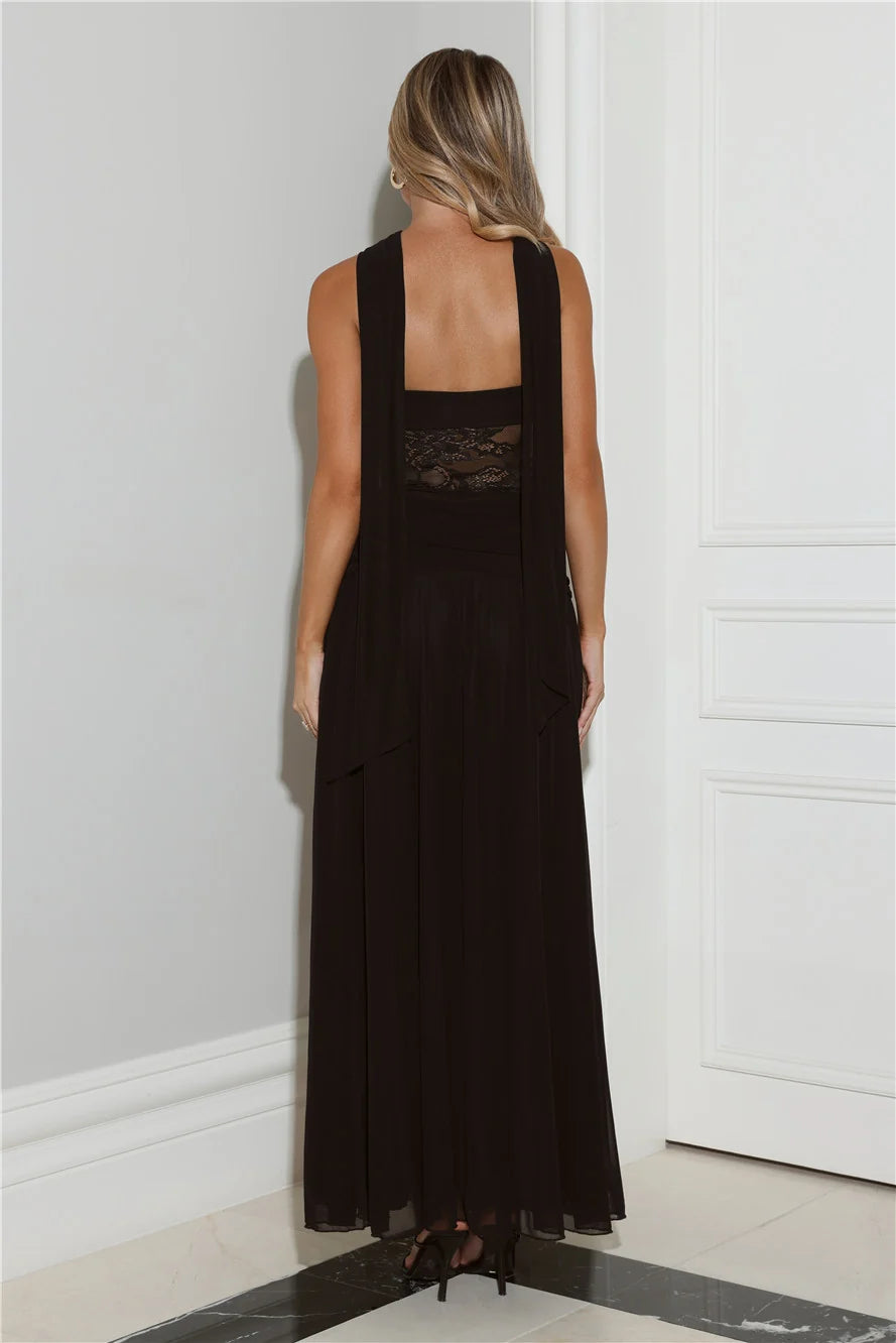 Favourite Luxury Strapless Maxi Dress Blue