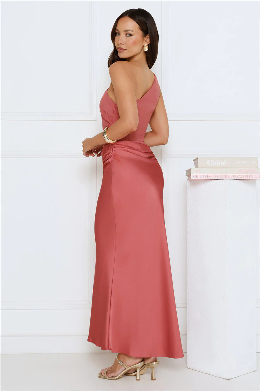 Starlit Darling Satin Maxi Dress Lilac