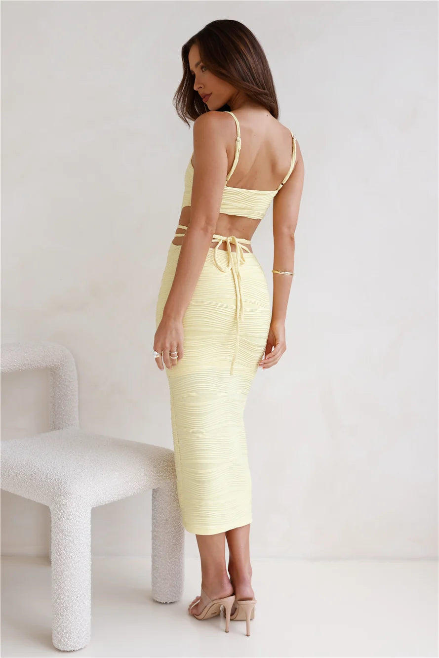 Expanding Horizons Midi Dress Green