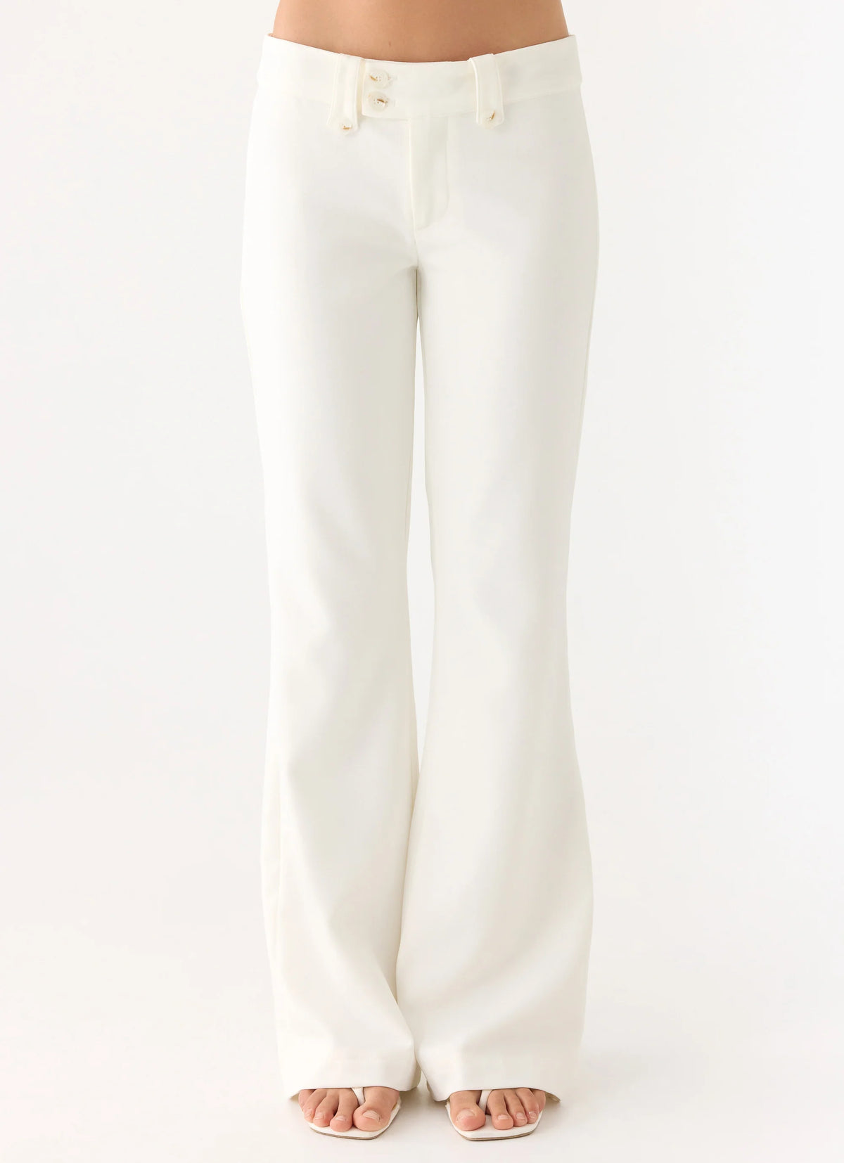 Weiss Low Rise Suiting Pants - White