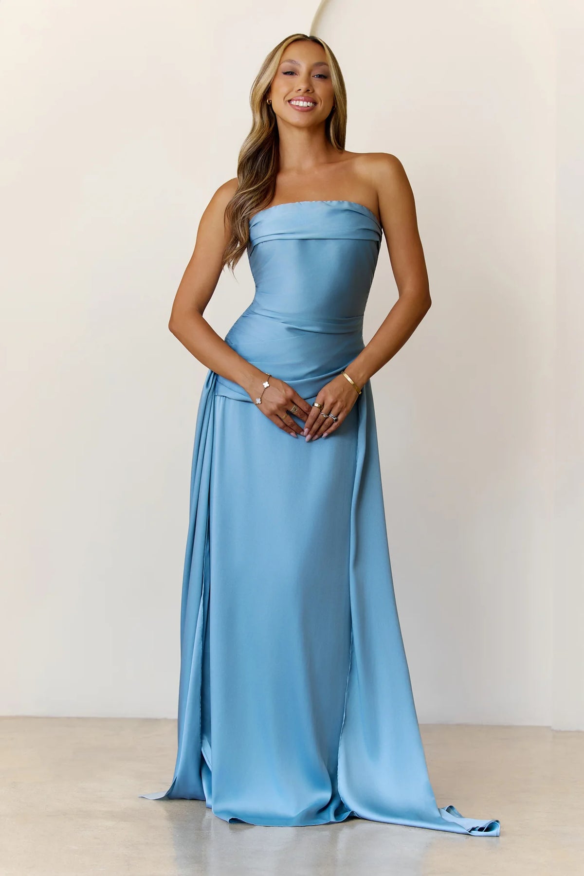 Sugar Cubes Strapless Maxi Dress Wine