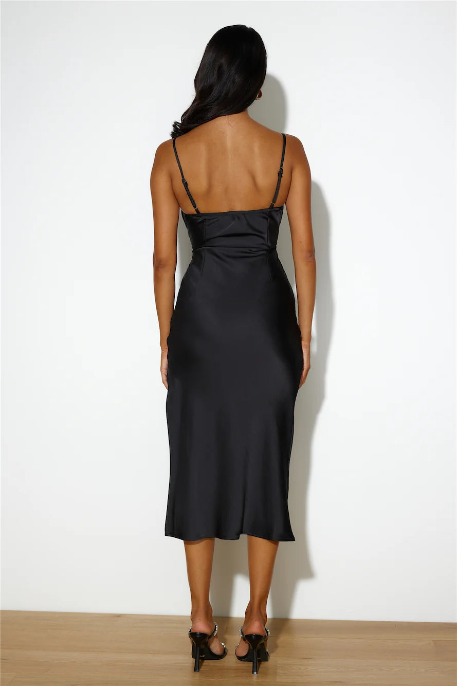 Sparkle Love Midi Dress Blue