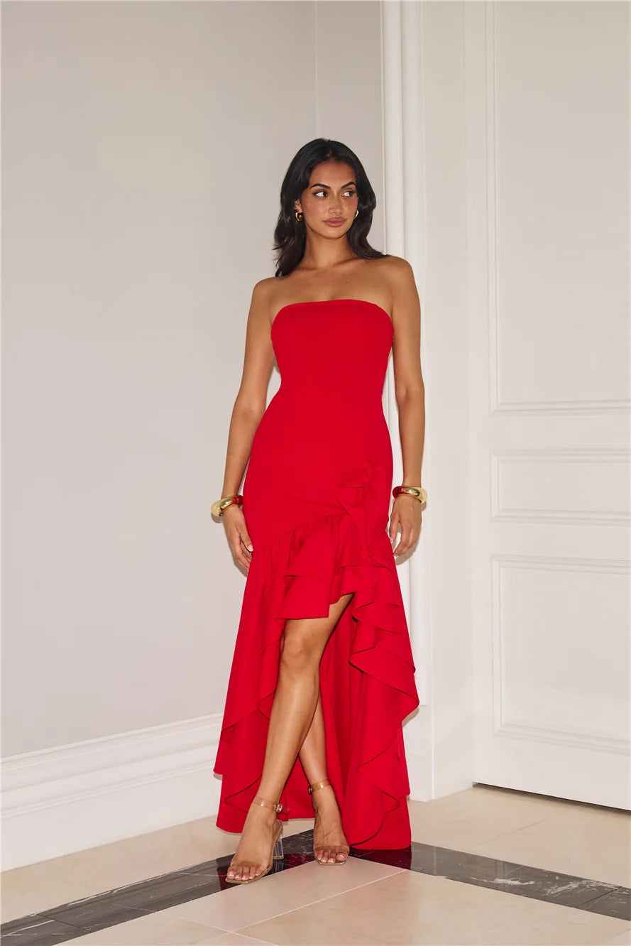 Extravagant Events Strapless Maxi Dress Pink
