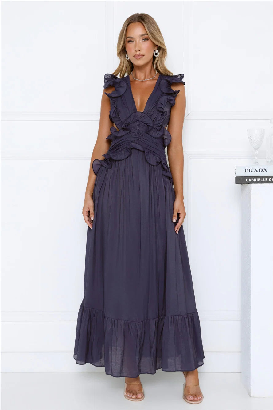 Evening Luxe Maxi Dress Light Blue
