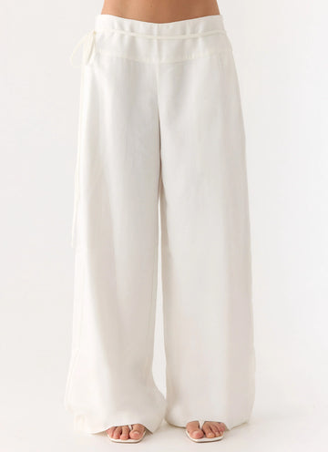Isobel Linen Pants - White