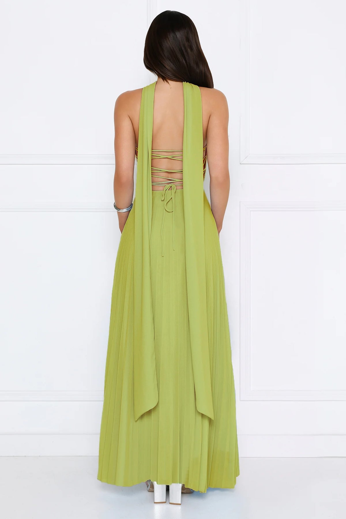 Sugar Babe Strapless Pleated Maxi Dress Blue