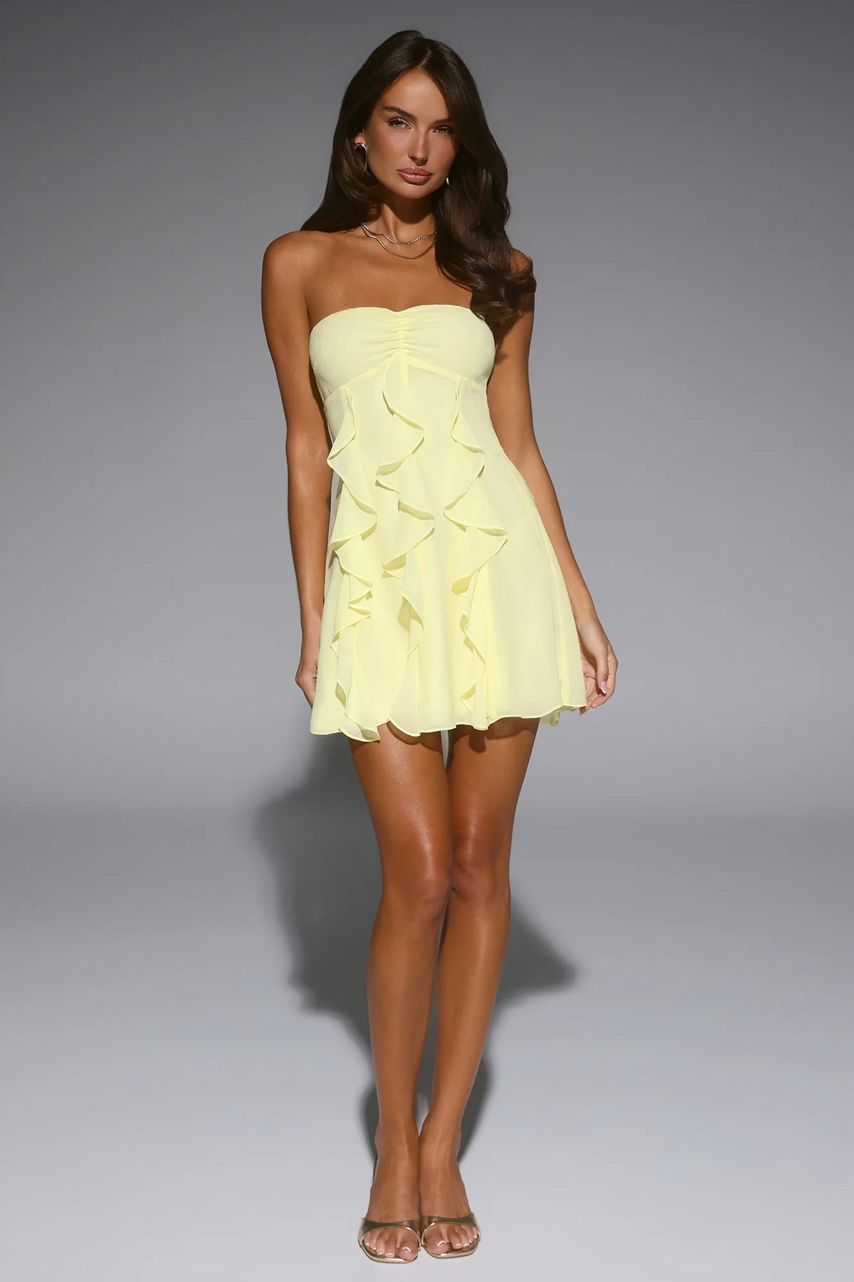 Imagine It Strapless Mini Dress Lilac