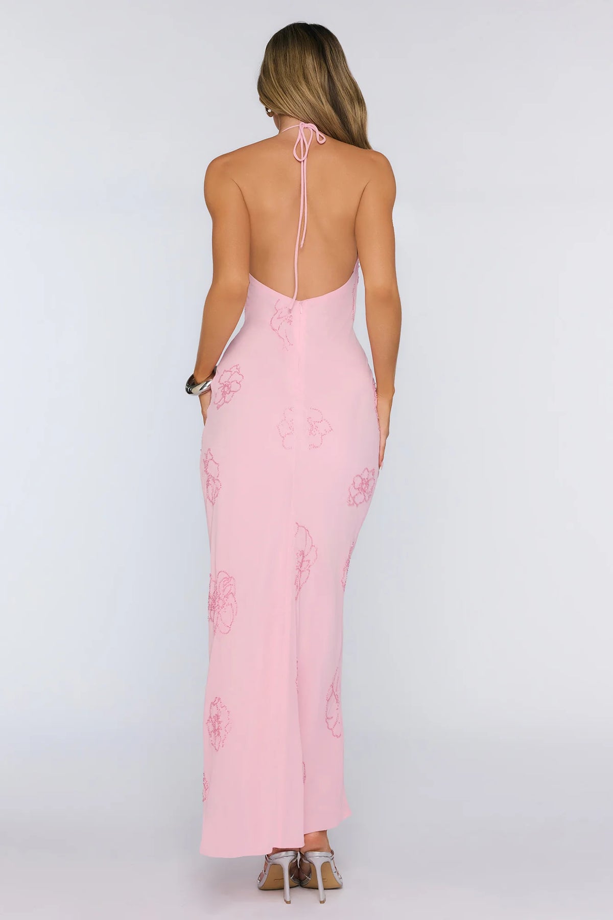 Soft Glow Up Halter Maxi Dress Pink