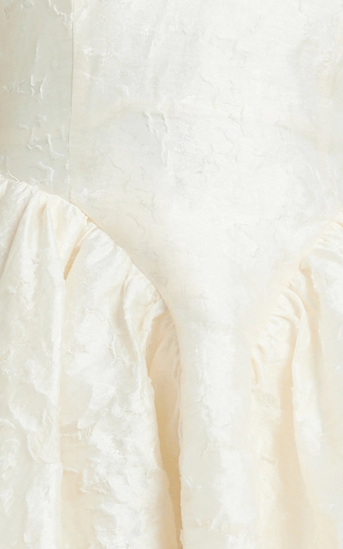 Posie Mini Dress - Plunge Fit And Flare Dress in Cream