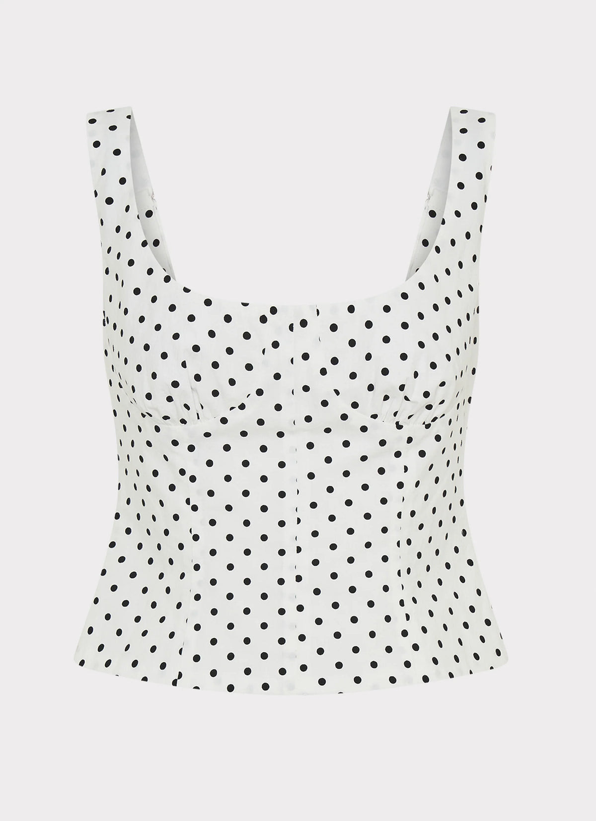 Coastline Bustier Top - White Polka Dot